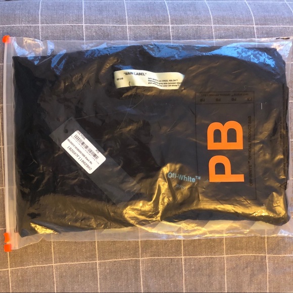 New Off-White Black Marker Long Sleeve T-shirt - Picture 6 of 8